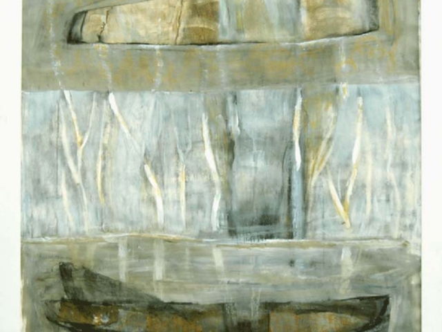 Speiling  kull og pastell Cirkamål 135 cm x 155 cm